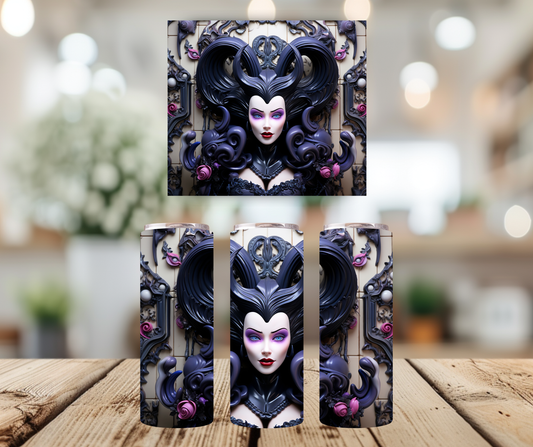 20oz Tumbler - Porcelain Maleficent 2