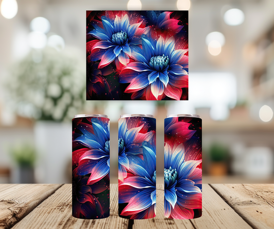 20oz Tumbler - Patriotic Flower