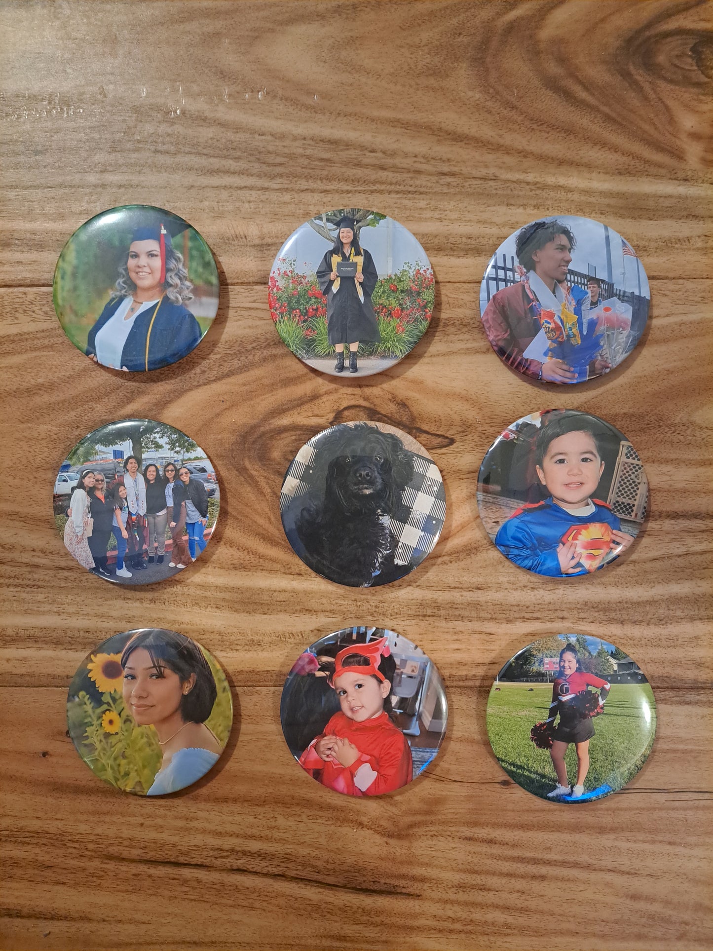 3 inch customized magnet (set of 9)