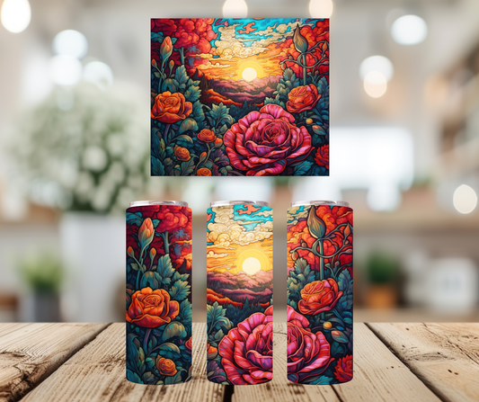 20oz Tumbler - Psychedelic Roses