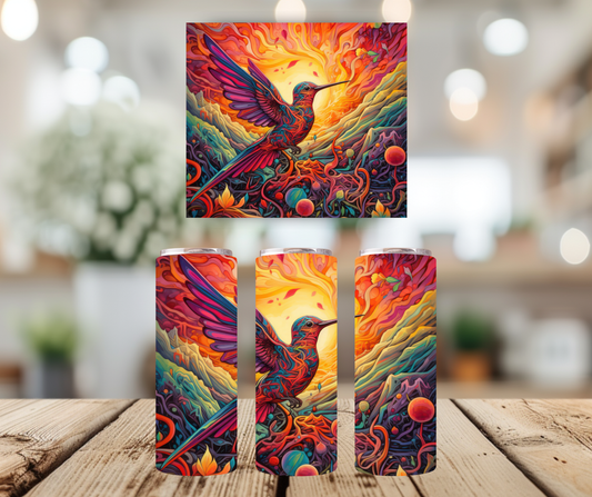 20oz Tumbler - Psychedelic Hummingbird