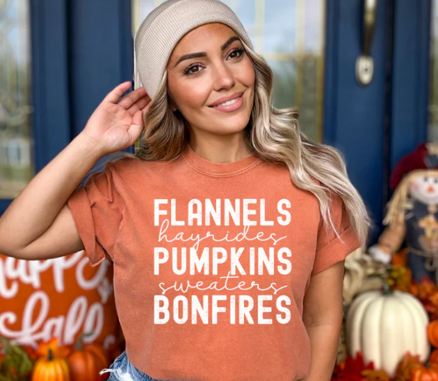 Flannels Hayrides Pumpkins - HWST008