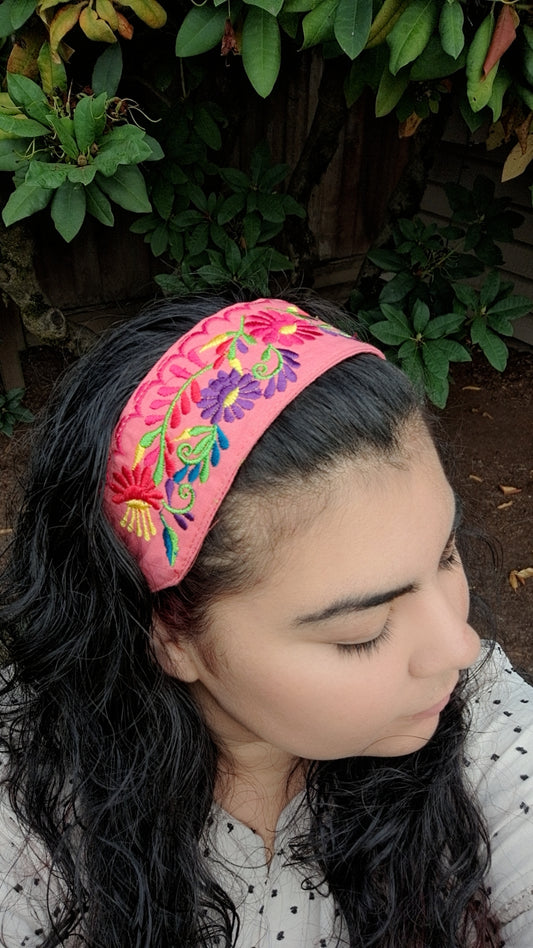 Light Pink Embroidered Headband