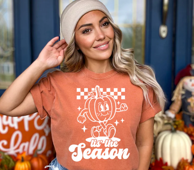 Tis The Season Pumpkin Checkered - FAST009